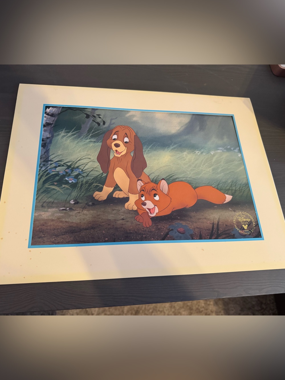 Disney Vintage Fox and the Hound Lithograph